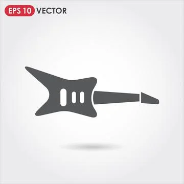 Electric guitar single vector icon Stock-Illustration