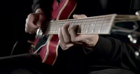 Electric guitar solo close up Stockbeeldmateriaal 101667440
