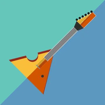 Electric guitar on a two-tone background Stock Illustration