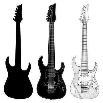 Electric Guitar Vector. Stock Illustration