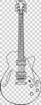 Electric guitar vector transparent background png Stock Illustration