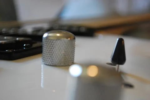 Electric Guitar Volume Knobs.JPG Stock Photos