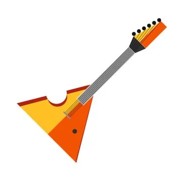 Electric guitar on white background Stock Illustration