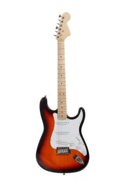 Electric guitar on white background Stock Photos