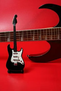 Electric guitars on isolated background Stock Photos