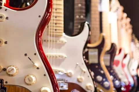 Electric guitars 库存照片