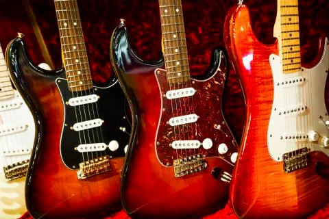 Electric guitars Stock Photos