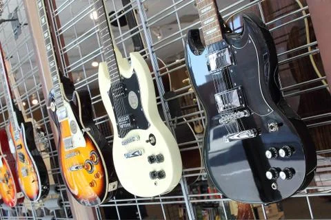 Electric guitars Stock Photos