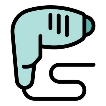 Electric hand drill with cable for home repairing and building Ilustración de archivo