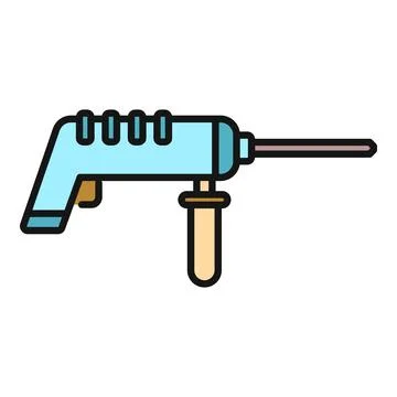 Electric hand drill power tool vector icon Stock Illustration