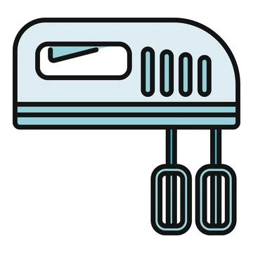 Electric hand mixer for kitchen baking and cooking Stock Illustration