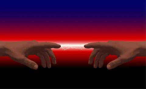 Electric Hands Stock Illustration