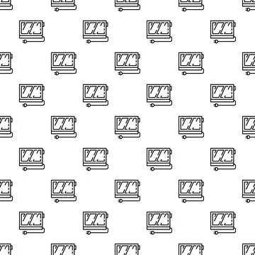 Electric heater appliance seamless pattern for home heating Illustrazione stock