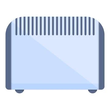Electric heater icon cartoon vector. Room wall Stock Illustration