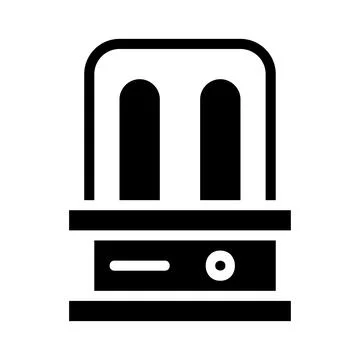 Electric heater icon. Concept of heating, warmth, and comfort. Illustrazione stock