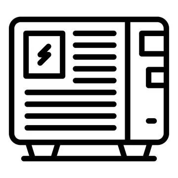 Electric heater icon outline vector. Radiator convector Illustrazione stock