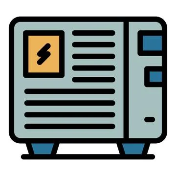 Electric heater icon vector flat 스톡 일러스트