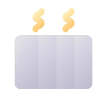 Electric heater pixel perfect flat gradient two-color ui icon Illustrazione stock