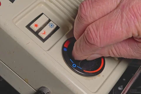 Electric heater thermostat Stock Footage 327325053