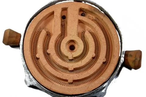 An electric heating element, which converts electrical energy into heat thr.. Stock Photos