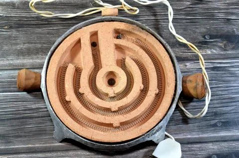 An electric heating element, which converts electrical energy into heat thr.. Stock Photos