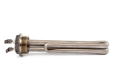 Electric heating element on a white background. Stock Photos