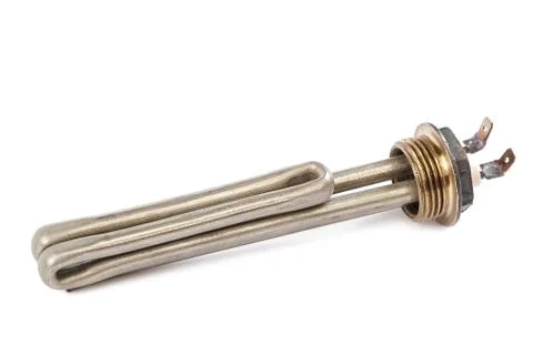 Electric heating element on a white background. Stock Photos