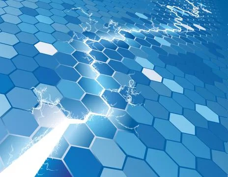 Electric hexagon background concept Иллюстрация