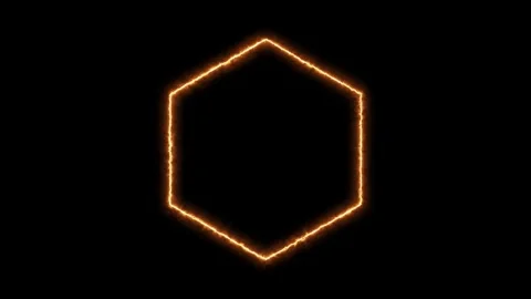 Electric hexagonal shape border motion loop Stock Footage 328385586
