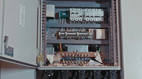 The electric high-voltage distributive board 스톡 동영상 47545281