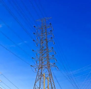 Electric high voltage post Stock Photos