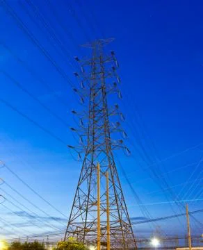 Electric high voltage post Stock Photos