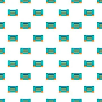 Electric home appliance heater pattern on white background Stock Illustration