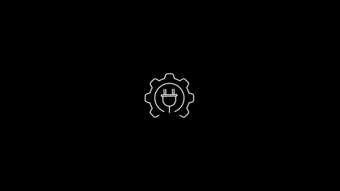 Electric icon animation on a Black background.idea icon is set on a black b.. Video stock 296864844