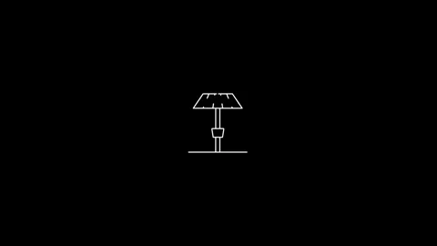 Electric icon animation on a Black background.idea icon is set on a black b.. Video stock 296864847