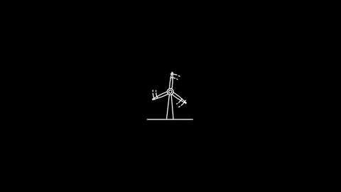 Electric icon animation on a Black background.idea icon is set on a black b.. Video stock 296864867