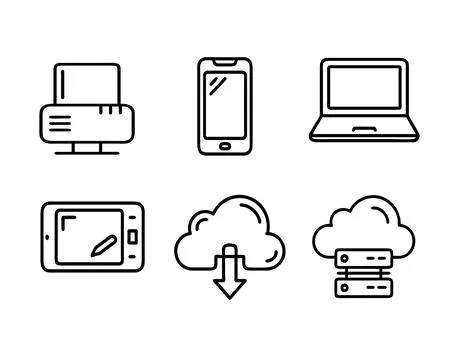 Electric icon set Stock Illustration