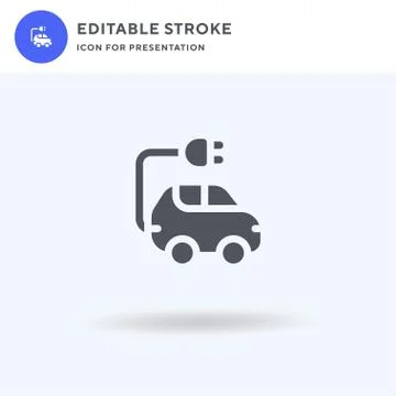 Electric icon vector, filled flat sign, solid pictogram isolated on white, lo Stock Illustration