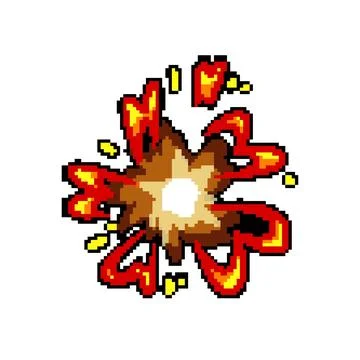 Electric impact vfx pixel art vector illustration Stock Illustration