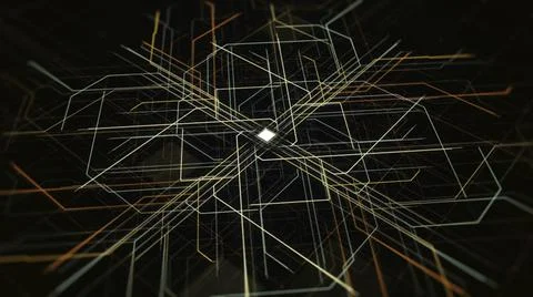 Electric impulses running into computer circuit board, data procession 스톡 일러스트