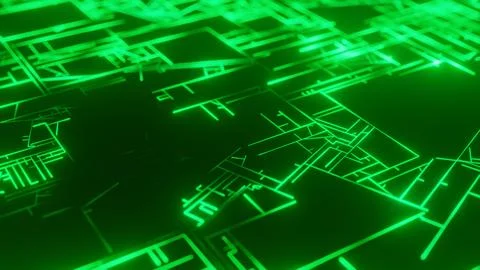 Electric Impulses on Technic Path Stock Illustration