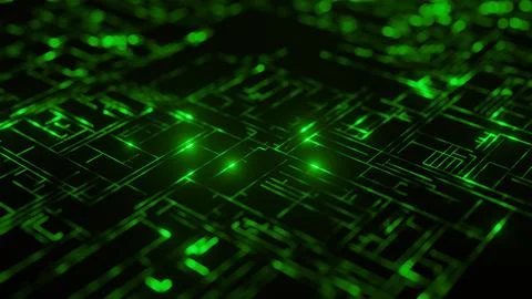 Electric Impulses on Technic Path Stock Illustration