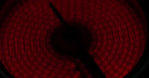 Electric induction stove warming up cycle black to bright red Stock Footage 146018821