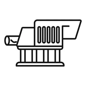 Electric industrial dryer machine working with hot air Stockillustratie