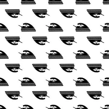 Electric iron pattern seamless vector Illustrazione stock