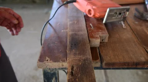 Electric jig saw Video stock 46108081