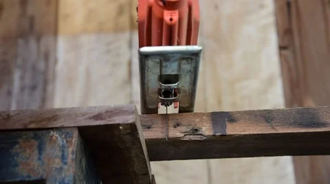 Electric jig saw Video stock 46108434