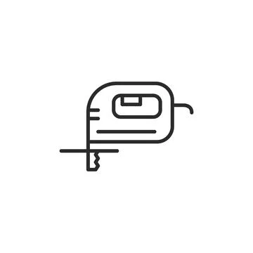Electric Jigsaw Tool Icon Stock Illustration