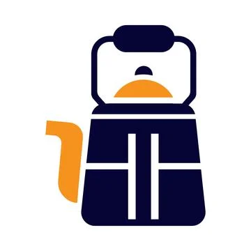 Electric Kettle, Boiling kettle, kettle teapot with degrees icon Stock Illustration