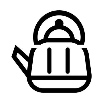 Electric Kettle, Boiling kettle, kettle teapot with degrees icon Stock Illustration